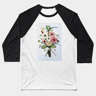 Paper quilling Art, mother,s day gift, flower bouquet Baseball T-Shirt